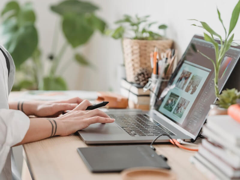 UK social media marketing agency office workspace